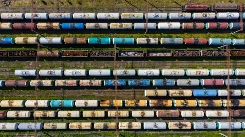 Aerial train tankers graphic