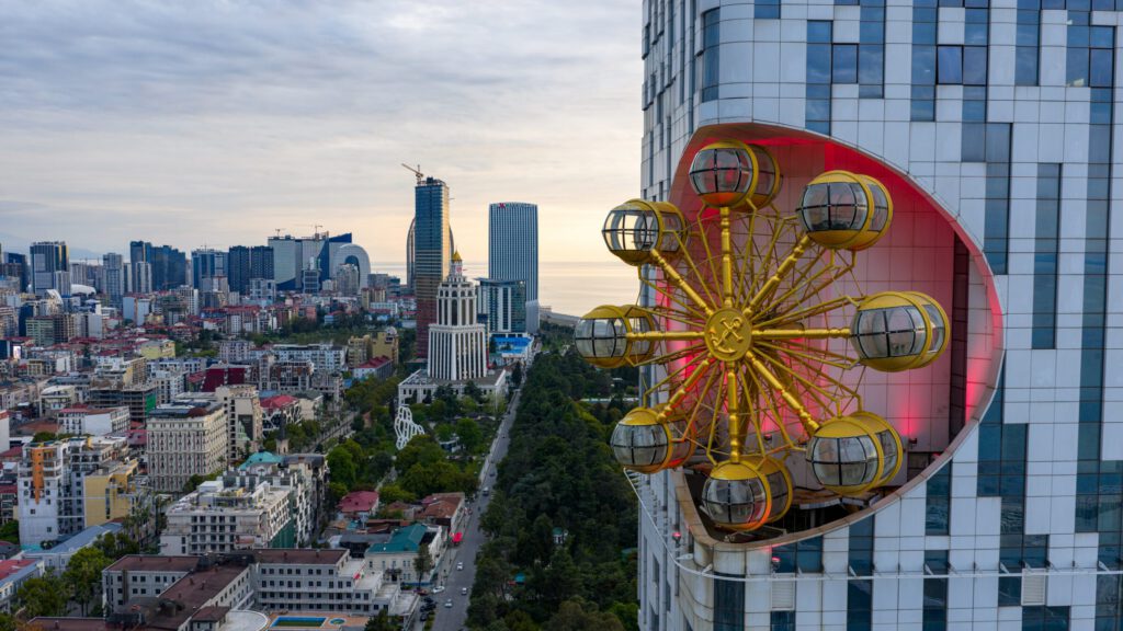 Ferris wheel facade