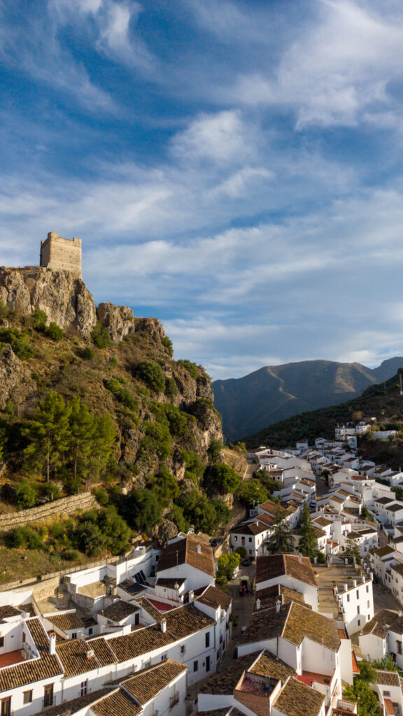 Spain cliff village vertical