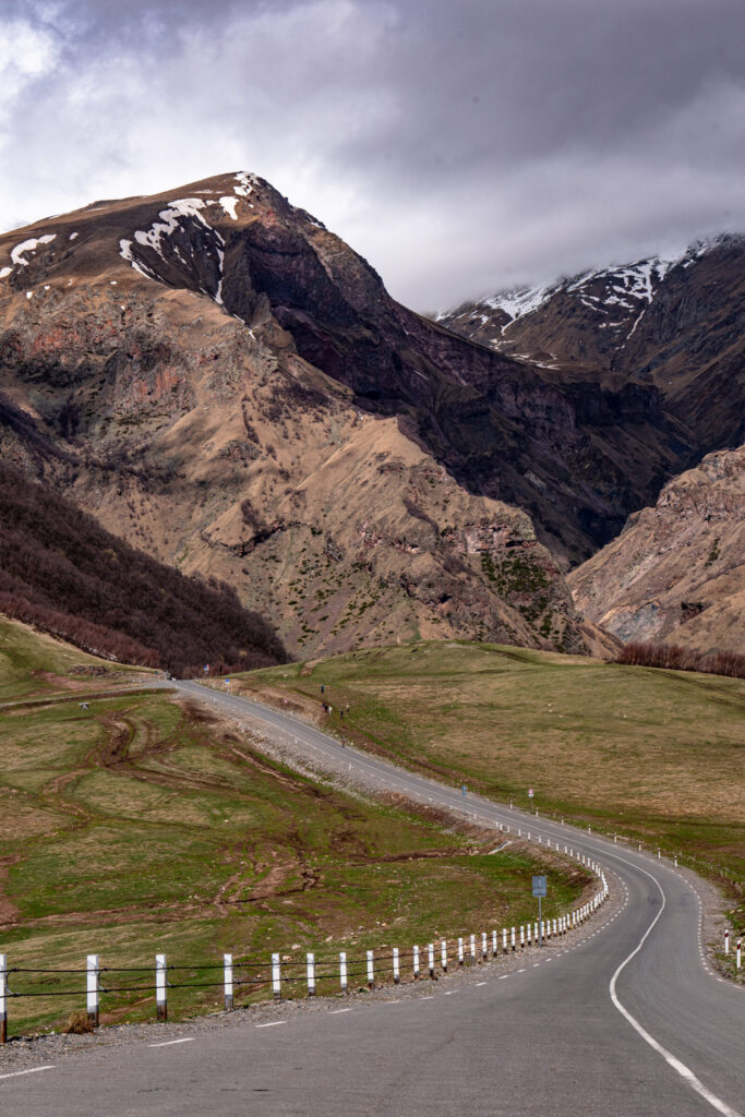Caucasus vertical road curve