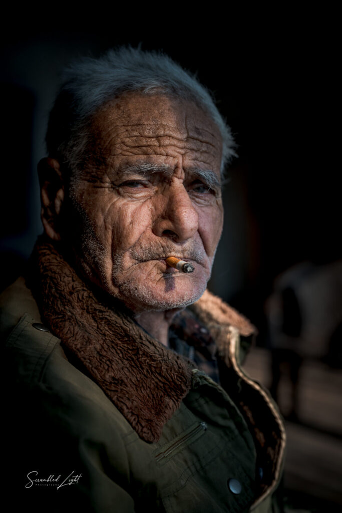 Elder cigarette caravaggesque