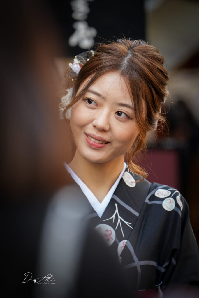 Kimono candid smile